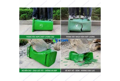 So sánh thùng rác nhựa HDPE và hàng giá rẻ