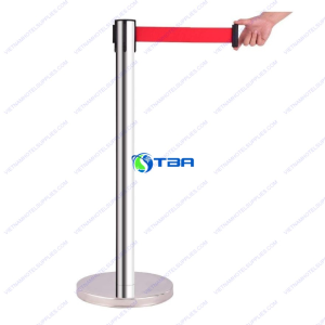 Trụ barrier điều hướng phân làn dây căng màu đỏ