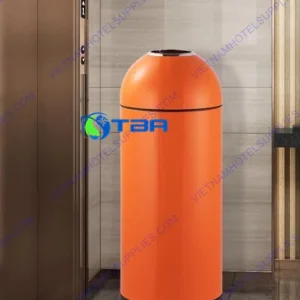 Thùng rác trụ tròn màu cam ASIA-A350C