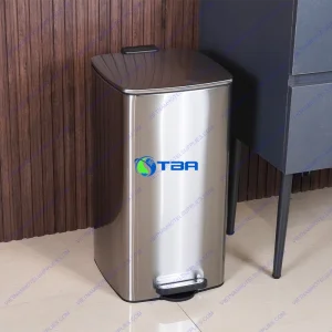 Thùng rác inox vuông đạp chân ASIA30L-TRDC